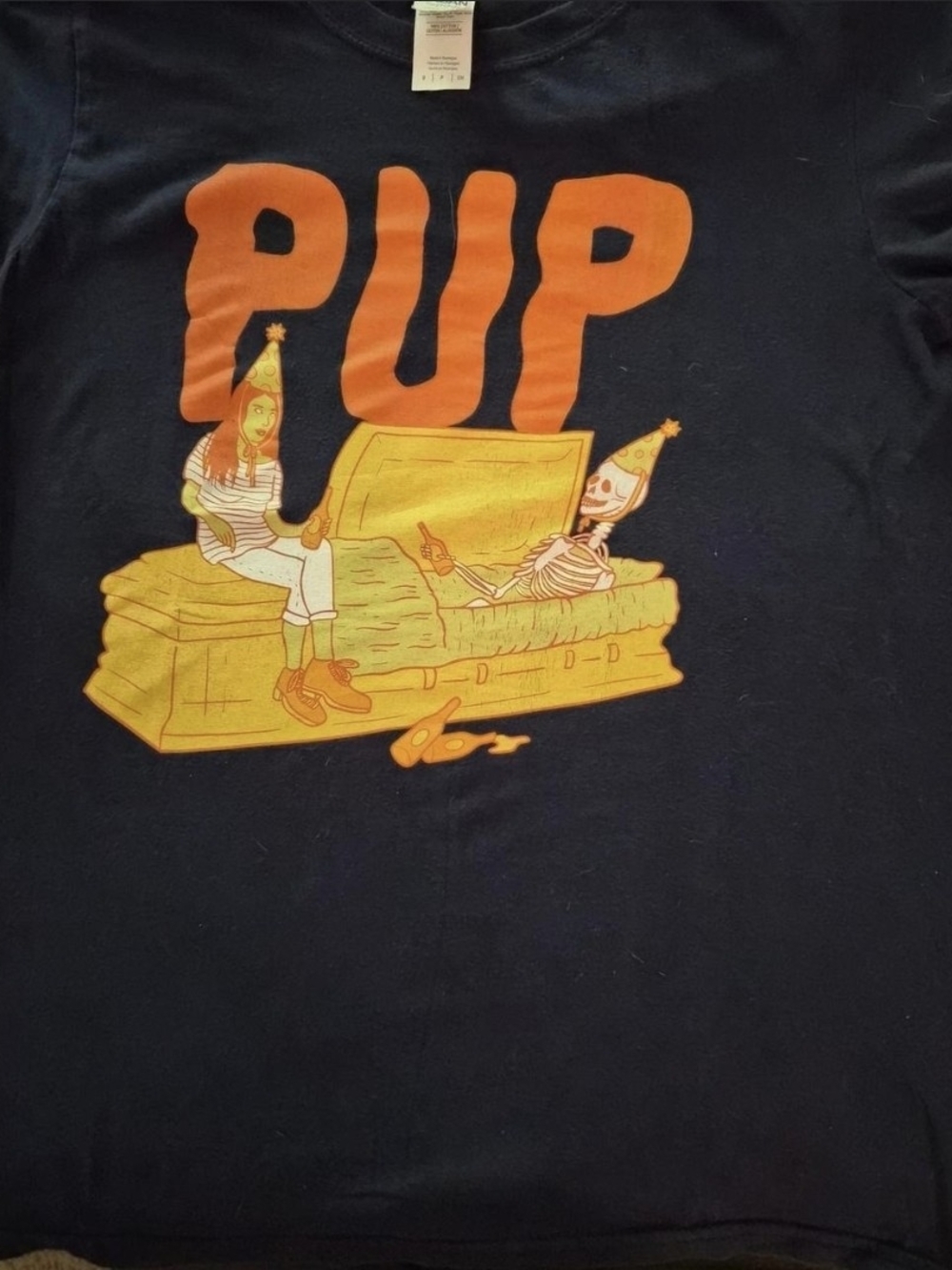 Small Mens Pup Band T-shirt